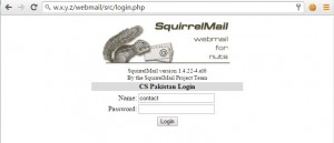 Mail Server SquirrelMail Frontend Login